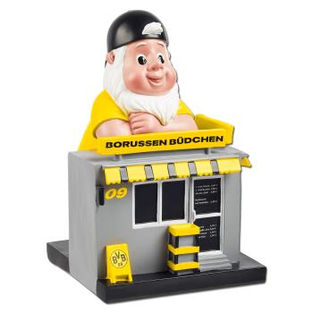 Borussia Dortmund BVB Gartenzwerg Kiosk Borussen Büdchen 22,5 cm